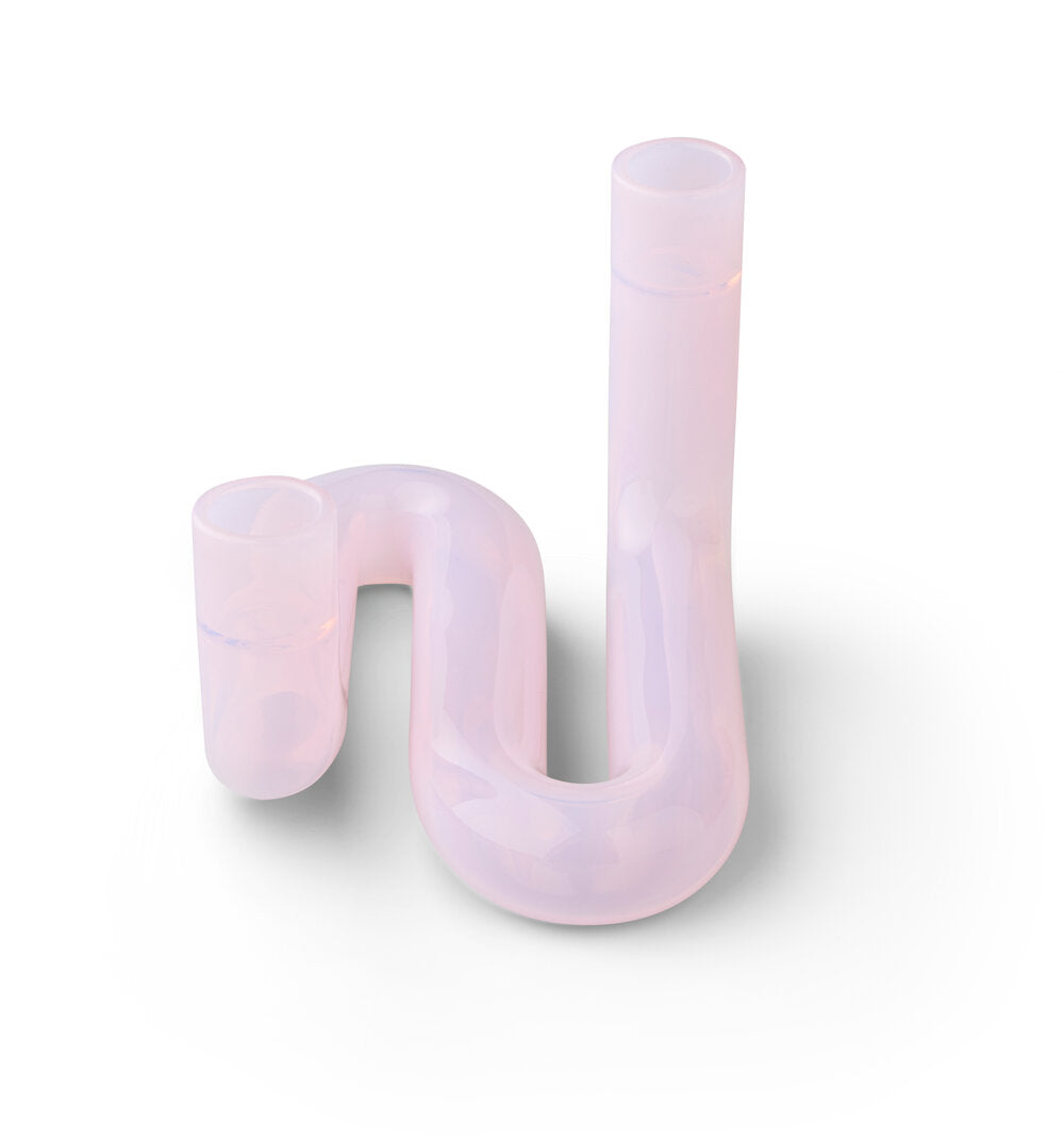 Wave lysestage, Milky Rose - H10 cm.